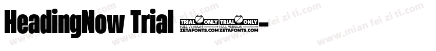 HeadingNow Trial 48字体转换